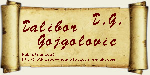 Dalibor Gojgolović vizit kartica